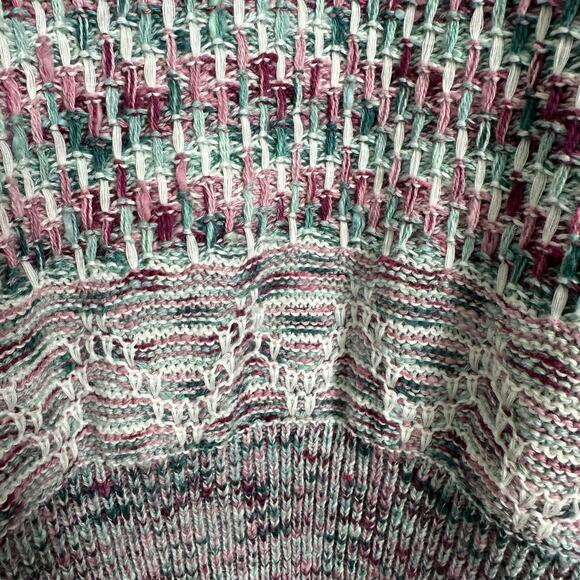 Vintage 80s James Kenrob Knitted Cardigan Small Pink Green Cozycore Grandmacore - Picture 7 of 7